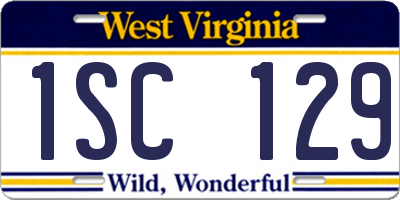 WV license plate 1SC129
