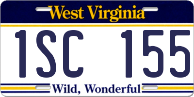 WV license plate 1SC155