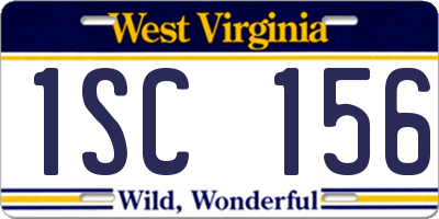 WV license plate 1SC156