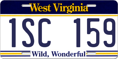 WV license plate 1SC159