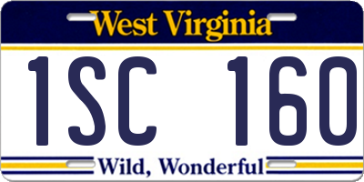 WV license plate 1SC160