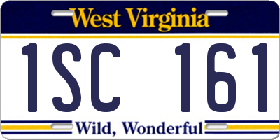 WV license plate 1SC161
