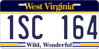WV license plate 1SC164
