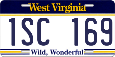 WV license plate 1SC169