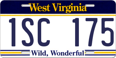 WV license plate 1SC175