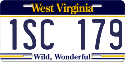 WV license plate 1SC179