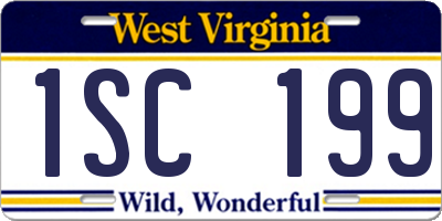 WV license plate 1SC199