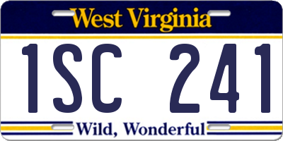 WV license plate 1SC241