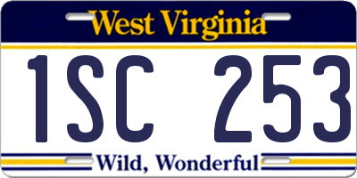WV license plate 1SC253