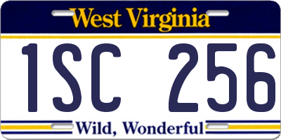 WV license plate 1SC256