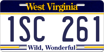 WV license plate 1SC261