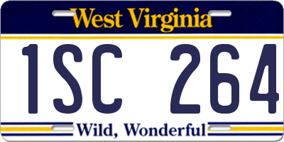 WV license plate 1SC264