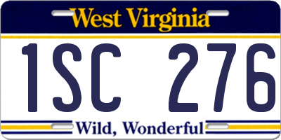 WV license plate 1SC276