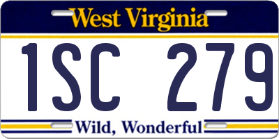WV license plate 1SC279