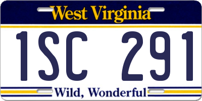 WV license plate 1SC291