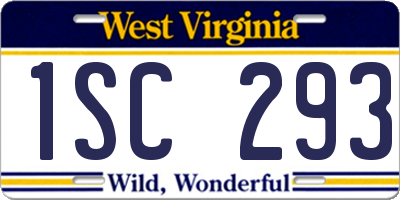 WV license plate 1SC293