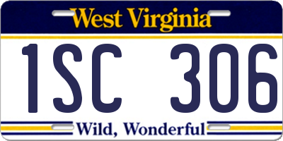 WV license plate 1SC306