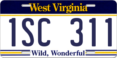 WV license plate 1SC311
