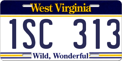 WV license plate 1SC313