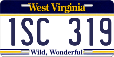 WV license plate 1SC319