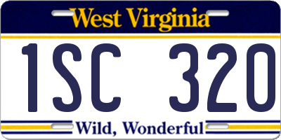 WV license plate 1SC320
