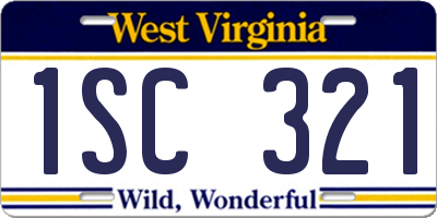 WV license plate 1SC321