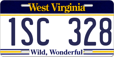 WV license plate 1SC328