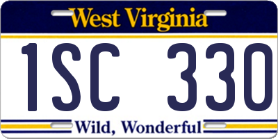 WV license plate 1SC330
