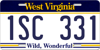 WV license plate 1SC331