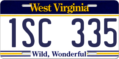 WV license plate 1SC335