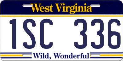WV license plate 1SC336