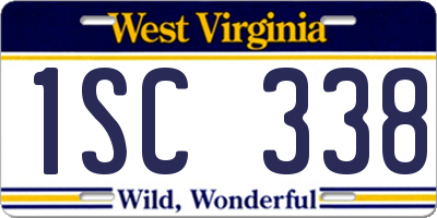 WV license plate 1SC338