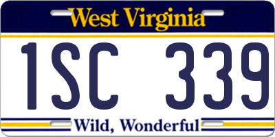 WV license plate 1SC339