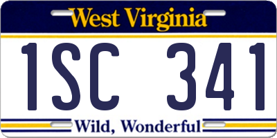 WV license plate 1SC341
