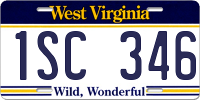 WV license plate 1SC346