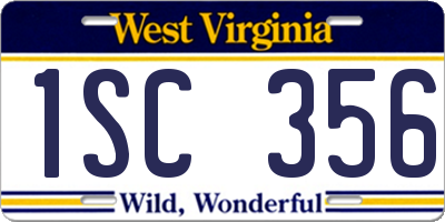 WV license plate 1SC356