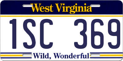 WV license plate 1SC369