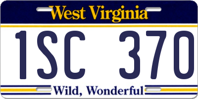 WV license plate 1SC370