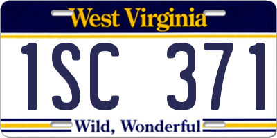WV license plate 1SC371