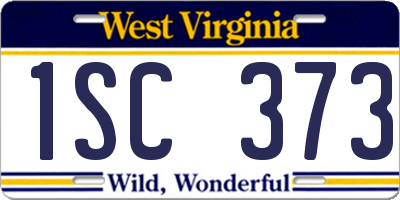 WV license plate 1SC373