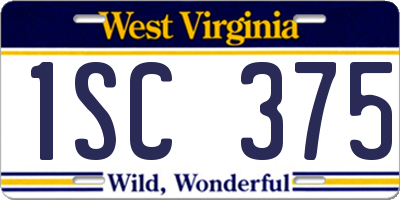 WV license plate 1SC375