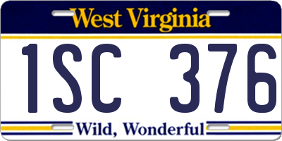WV license plate 1SC376