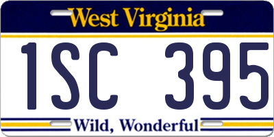 WV license plate 1SC395