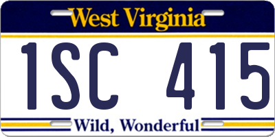 WV license plate 1SC415