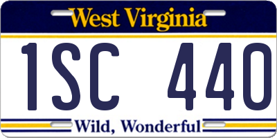 WV license plate 1SC440