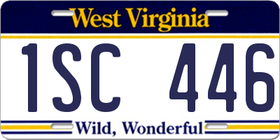 WV license plate 1SC446