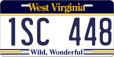 WV license plate 1SC448