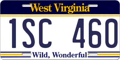 WV license plate 1SC460