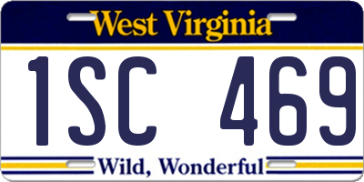WV license plate 1SC469