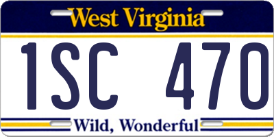 WV license plate 1SC470